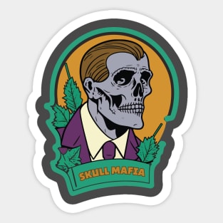 Skull Mafia Boss Wanted Sticker